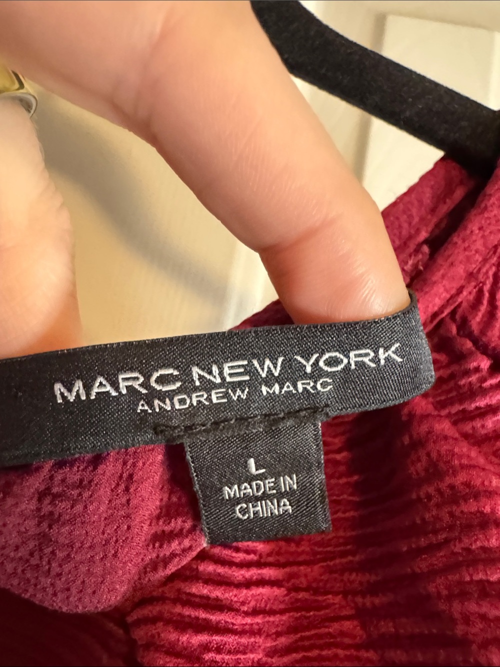 Women's Gathered-Waist Long Sleeve Top - Raspberry (R) - Picture 2 of 4